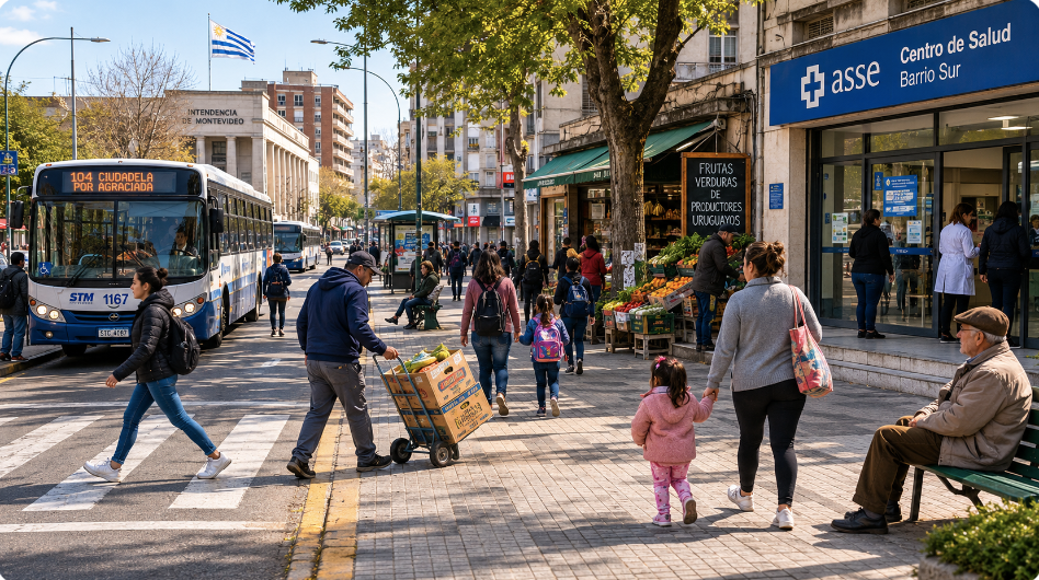 La vida cotidiana en las calles de Uruguay después de las reformas de bienestar del PANES